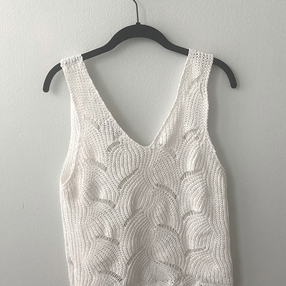 NWT White Sweater Tank - Picture 4 of 4